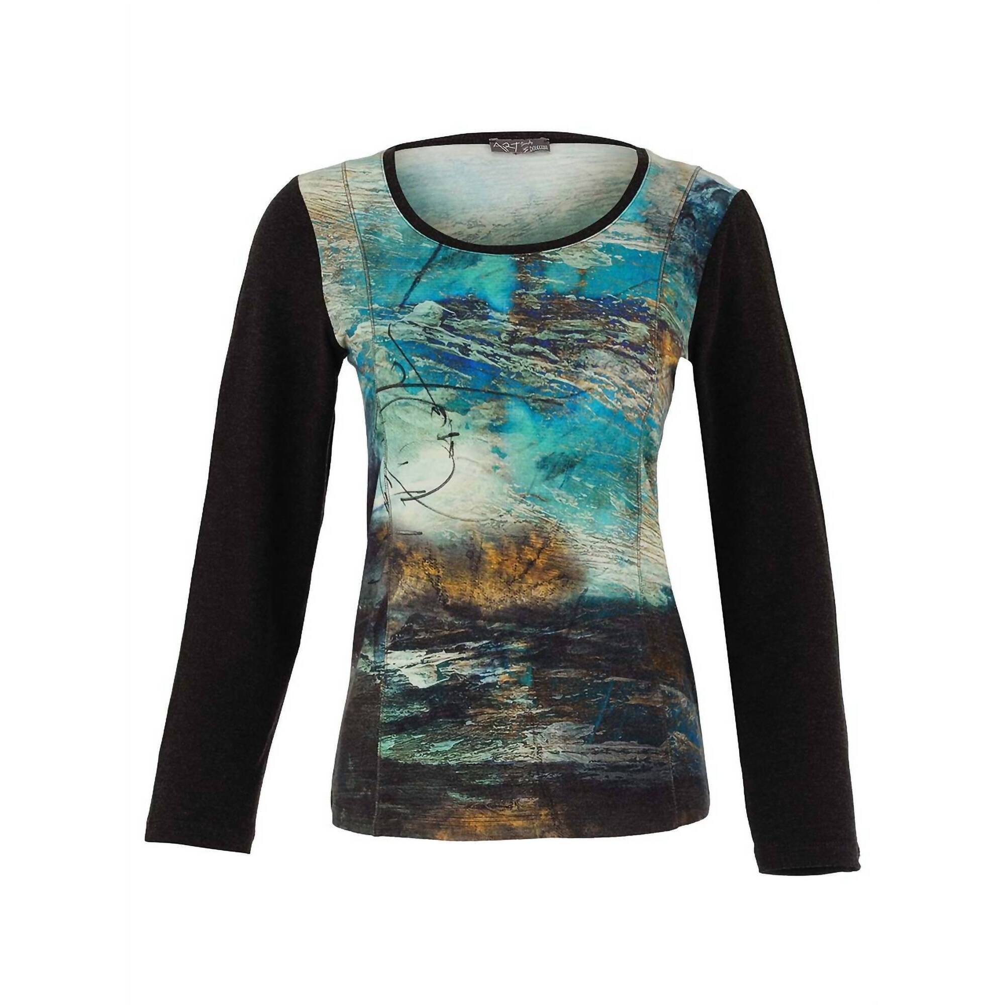 New Dolcezza Women's Life's Too Short Simple Art Long Sleeve Top